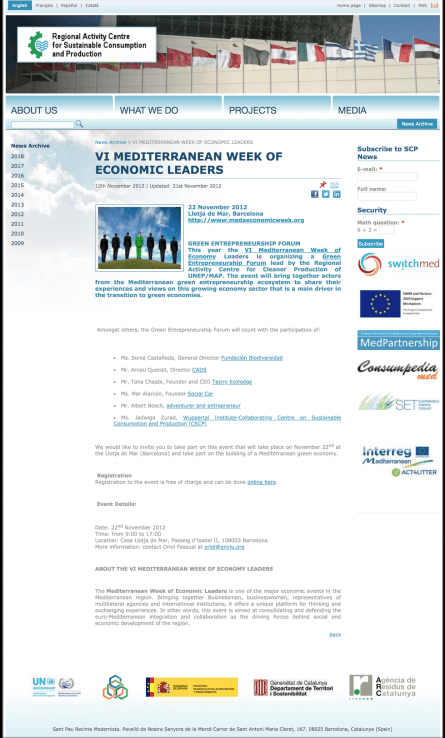 VI Mediterranean Week of Economic Leaders